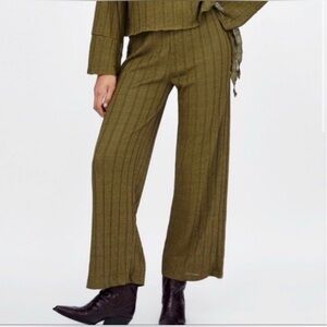 Zara ribbed trousers pants
